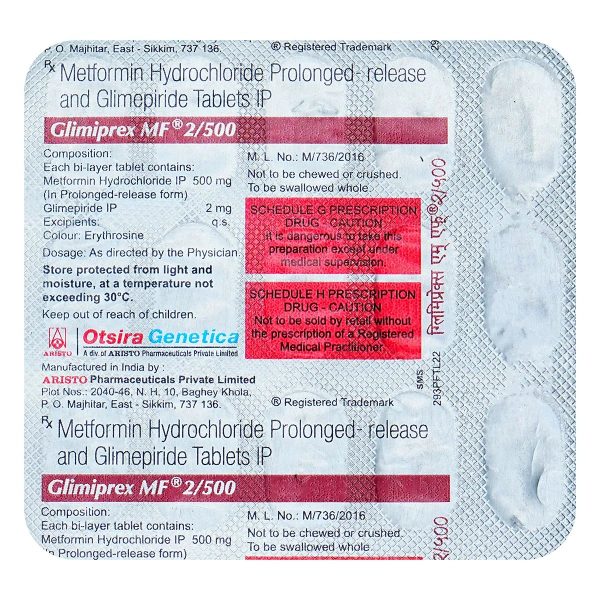 Glimiprex MF 2/500 (15 Tablets)